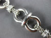ESTATE LARGE 1.42CT DIAMOND 18K 2 TONE GOLD 3D LOVE KNOT ITALIAN LOVE BRACELET