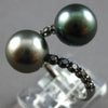 .30CT BLACK DIAMOND & AAA TAHITIAN PEARL 18K BLACK GOLD 3D CRISS CROSS LOVE RING