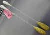 LARGE & LONG 3.99CT WHITE & FANCY YELLOW DIAMOND 18K 2TONE GOLD HANGING EARRINGS