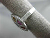 ESTATE LARGE 3.56CT DIAMOND & MULTI COLOR SAPPHIRE 18KT GOLD FILIGREE OVAL RING