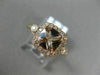 WIDE 1.48CT DIAMOND & AAA MORGANITE 14KT ROSE GOLD HALO FILIGREE ENGAGEMENT RING