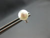 ESTATE .06CT DIAMOND & AAA SOUTH SEA PEARL 14KT WHITE GOLD CLASSIC STUD EARRINGS