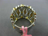 LARGE 1.74CT WHITE PINK & FANCY YELLOW DIAMOND 18KT TRI COLOR GOLD FILIGREE RING