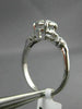 ANTIQUE .50CT OLD MINE DIAMOND 14KT WHITE GOLD FISHTAIL ENGAGEMENT RING #23339