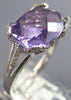 LARGE 4.14CT DIAMOND & AAA AMETHYST 14KT WHITE GOLD BUTTERFLY FILIGREE LOVE RING