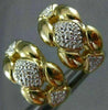 ESTATE .15CT DIAMOND 14KT TWO TONE GOLD 3D CLASSIC PAVE CLIP ON EARRINGS #21709