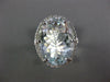 ESTATE LARGE 8.15CT DIAMOND & AAA AQUAMARINE 14K WHITE GOLD OVAL ENGAGEMENT RING
