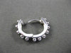 ESTATE SMALL 14KT WHITE GOLD ROUNDED 3D HUGGIE HOOP EARRINGS 13mm X 2.5mm #24344