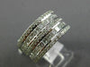 ESTATE LARGE 2.49CT DIAMOND 14K WHITE GOLD 3D MULTI ROW WEDDING ANNIVERSARY RING