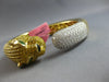 EXTRA L,ARGE GIA WHITE & YELLOW DIAMOND & AAA EMERALD 18KT YELLOW GOLD BRACELET