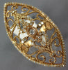LARGE .96CT DIAMOND 14K ROSE GOLD OPEN FILIGREE DOUBLE HEART MARQUISE SHAPE RING