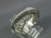 ESTATE WIDE 1.50CT DIAMOND 14KT WHITE GOLD 3D CRISS CROSS ANNIVERSARY RING #1040