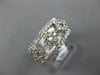 ESTATE WIDE .84CT DIAMOND 18KT WHITE GOLD 3D CLASSIC SIDEWAYS SQUARE FUN RING
