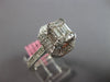 LARGE 1.65CT DIAMOND 18K WHITE GOLD 3D ROUND & BAGUETTE ETERNITY ENGAGEMENT RING