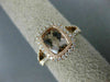 ESTATE 1.62CT DIAMOND & AAA MORGANITE 14K ROSE GOLD CUSHION HALO ENGAGEMENT RING