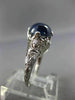ANTIQUE 2.20CT DIAMOND & AAA CABOCHON SAPPHIRE PLATINUM 3D FILIGREE RING #25804