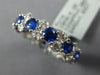 3.89CT DIAMOND & AAA SAPPHIRE 18KT WHITE GOLD 3D ROUND ETERNITY ANNIVERSARY RING