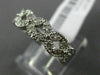 ESTATE .30CT DIAMOND 14K WHITE GOLD 3D FLOWER MILGRAIN FILIGREE ANNIVERSARY RING