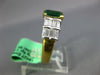 ESTATE 1.50CT DIAMOND & AAA EMERALD 18KT 2 TONE GOLD EMERALD CUT ENGAGEMENT RING