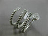 ESTATE LARGE .55CT ROUND DIAMOND 18KT WHITE GOLD FLEXIBLE HANDCRAFTED SNAKE RING