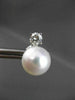 ESTATE .56CT DIAMOND 14KT WHITE GOLD AAA SOUTH SEA PEARL STUD EARRINGS #2906