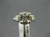 ESTATE WIDE .35CT DIAMOND 14KT WHITE GOLD HALO SEMI MOUNT ENGAGEMENT RING #19870