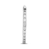 ESTATE 1.5CT DIAMOND 14KT WHITE GOLD 3D CLASSIC INSIDE OUT HOOP HANGING EARRINGS