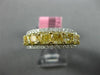 ESTATE 2.83CT WHITE & FANCY YELLOW DIAMOND 18K TWO TONE WEDDING ANNIVERSARY RING