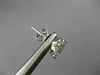 ESTATE 1.49CT DIAMOND 18KT WHITE GOLD CLUSTER TEAR DROP PEAR SHAPE STUD EARRINGS