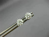 ESTATE .96CT ROUND DIAMOND 14KT WHITE GOLD CLASSIC 3 PRONG STUD EARRINGS #25837