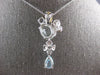 LARGE 4.34CT DIAMOND & AAA MULTI GEM 14KT WHITE GOLD TEAR DROP HANGING EARRINGS