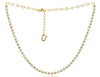 2.65CT DIAMOND 14KT YELLOW GOLD ROUND GEOMETRICAL ADJUSTABLE LOVE TENNIS ECKLACE