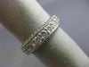 LARGE 3.20CT DIAMOND 14KT WHITE GOLD MILGRAIN ETERNITY WEDDING ANNIVERSARY RING