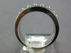 WIDE 1.01CT DIAMOND 14KT WHITE GOLD 3D CLASSIC 2 ROW BEADED FUN ANNIVERSARY RING
