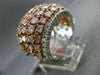 ESTATE EXTRA LARGE 3.85CT DIAMOND 18K WHITE & ROSE GOLD WEDDING ANNIVERSARY RING
