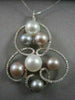 ANTIQUE LARGE 1.68CT DIAMOND & AAA MULTI COLOR SOUTH SEA 18KT ROSE GOLD NECKLACE