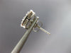 ESTATE .75CT DIAMOND 14KT WHITE GOLD CLASSIC CLUSTER SQUARE HALO STUD EARRINGS