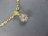 ESTATE .19CT DIAMOND 18KT YELLOW GOLD 3D CLASSIC CLUSTER FLOWER LOVE PENDANT