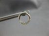 ESTATE .25CT DIAMOND 14K WHITE GOLD 3D CLASSIC JOURNEY OPEN CIRCLE STUD EARRINGS