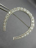 ANTIQUE LARGE 1.67CT DIAMOND PLATINUM 3D PAVE LUCKY HORSESHOE PIN BROOCH #21886