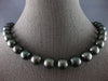 LARGE & LONG AAA TAHITIAN PEARL 14KT WHITE GOLD CLASSIC GRADUATING LOVE NECKLACE