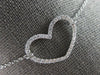 ESTATE .41CT DIAMOND 14KT WHITE GOLD 3D CLASSIC OPEN HEART NECKLACE
