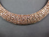 GIA EXTRA LARGE 55.46CT PINK DIAMOND 18K YELLOW GOLD 3D ETERNITY TENNIS NECKLACE