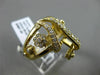 ESTATE EXTRA LARGE .45CT DIAMOND 14KT YELLOW GOLD 3D FLOWER FLOATING FUN RING