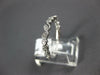 ESTATE .08CT DIAMOND 18K WHITE GOLD MULTI LEAF FILIGREE WEDDING ANNIVERSARY RING