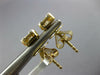 .64CT DIAMOND 18K YELLOW GOLD 3D ROUND & BAGUETTE SQUARE INVISIBLE STUD EARRINGS