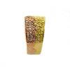 LARGE 1.3CT PINK & FANCY YELLOW DIAMOND 18K YELLOW & ROSE GOLD 3D MULTI ROW RING