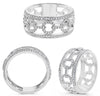 ESTATE WIDE .42CT DIAMOND 14K WHITE GOLD 3D CIRCLE OF LIFE BY THE YARD LOVE RING