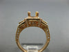 ESTATE WIDE .68CT DIAMOND 14KT ROSE GOLD SQUARE HALO SEMI MOUNT ENGAGEMENT RING