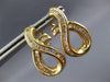 1.0CT DIAMOND 18KT YELLOW GOLD BAGUETTE TEAR DROP SEMI INFINITY CLIP ON EARRINGS